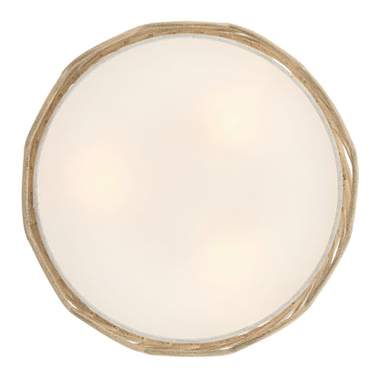 Simbolo 3-light Semi-Flush Mount in Almond