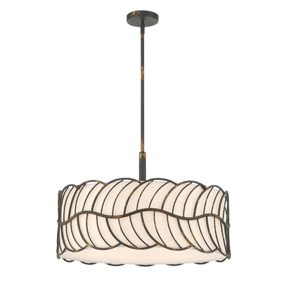 Simbolo 5-light Pendant in Antique Black Iron