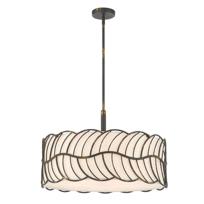 Simbolo 5-light Pendant in Antique Black Iron
