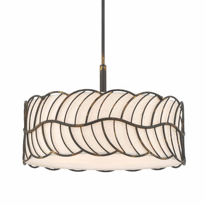 Simbolo 5-light Pendant in Antique Black Iron