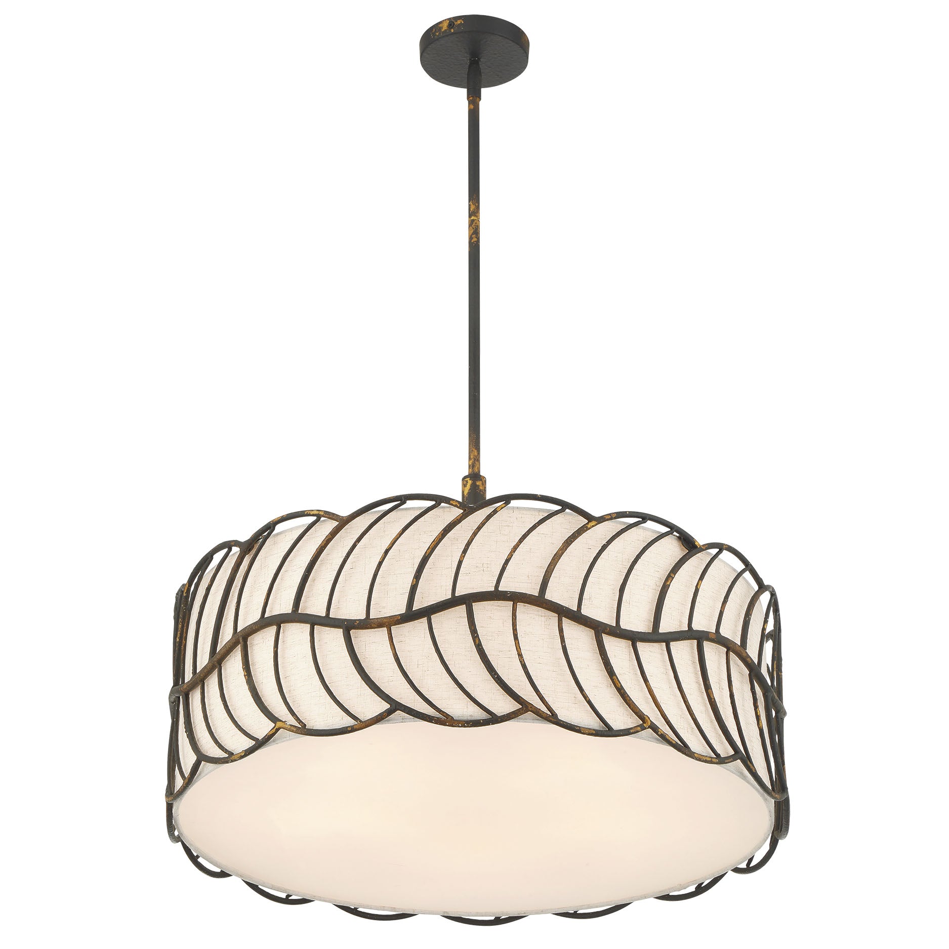 Simbolo 5-light Pendant in Antique Black Iron