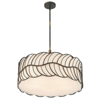 Simbolo 5-light Pendant in Antique Black Iron