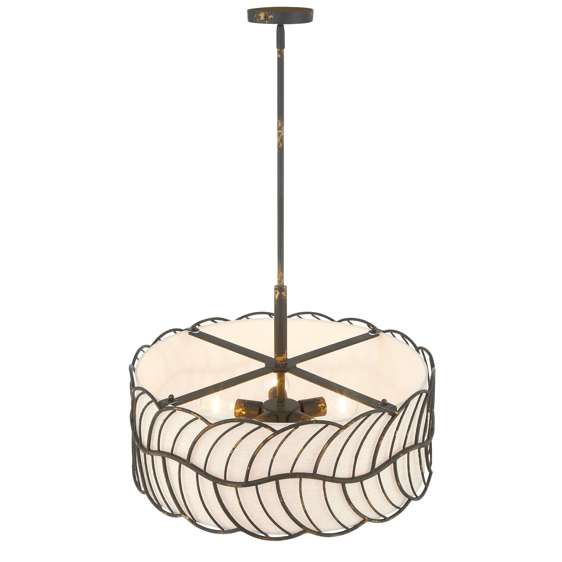 Simbolo 5-light Pendant in Antique Black Iron