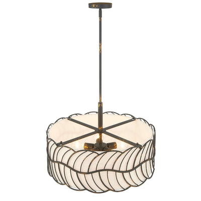 Simbolo 5-light Pendant in Antique Black Iron