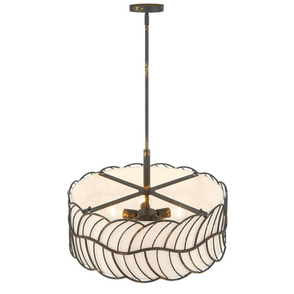Simbolo 5-light Pendant in Antique Black Iron
