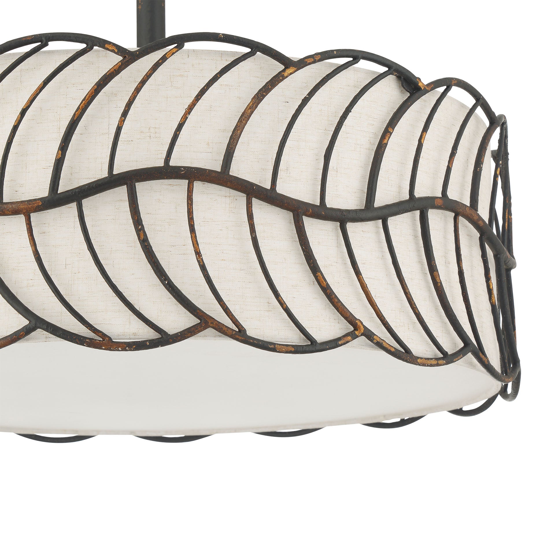 Simbolo 5-light Pendant in Antique Black Iron