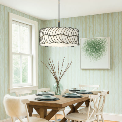Simbolo 5-light Pendant in Antique Black Iron