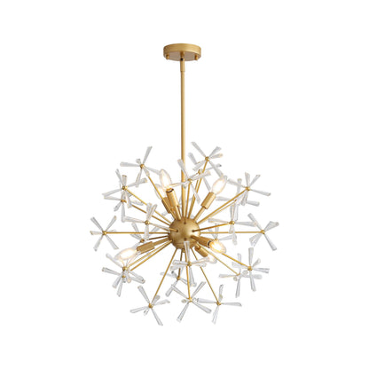 Dandelion 6-light Pendant in Matte Gold