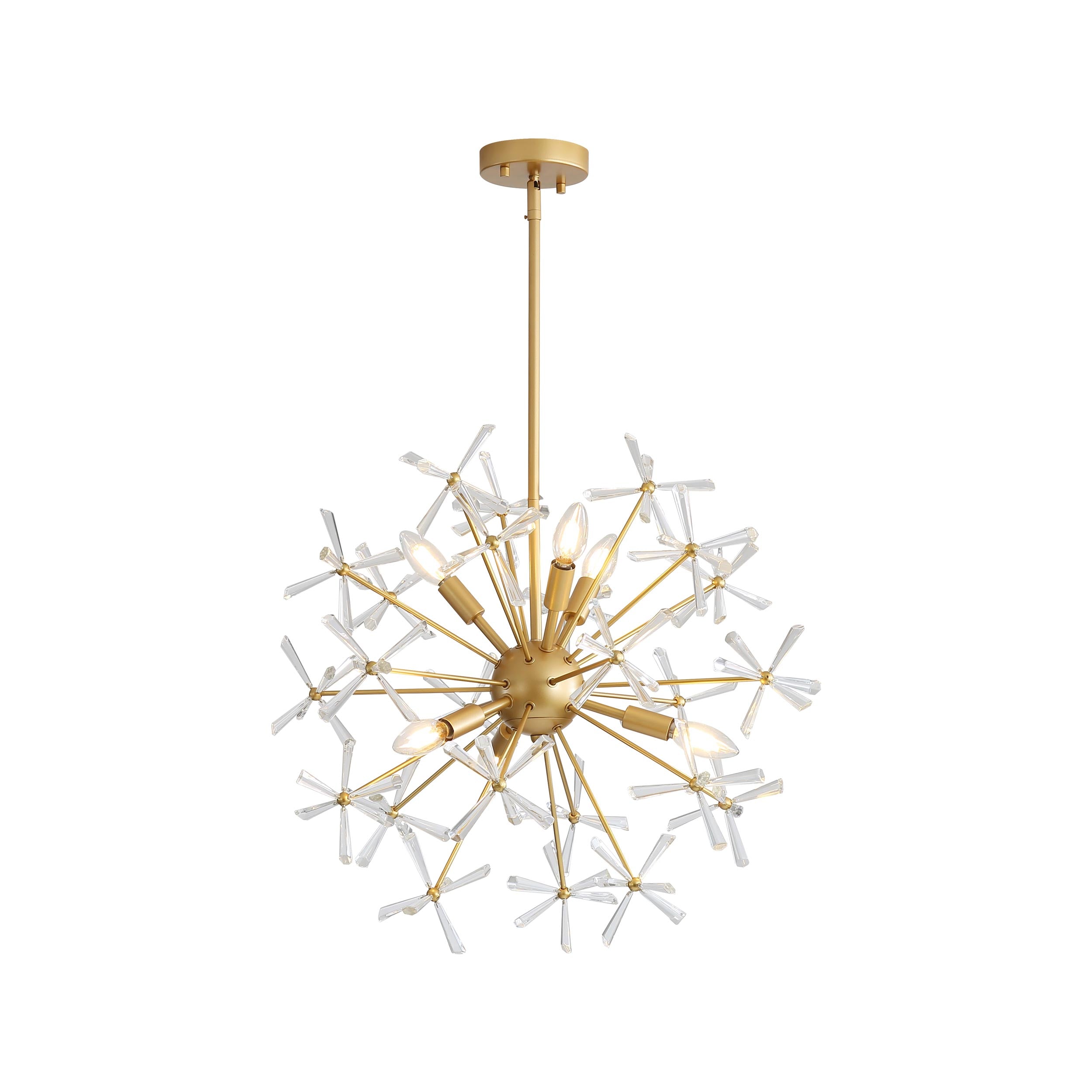 Dandelion 6-light Pendant in Matte Gold