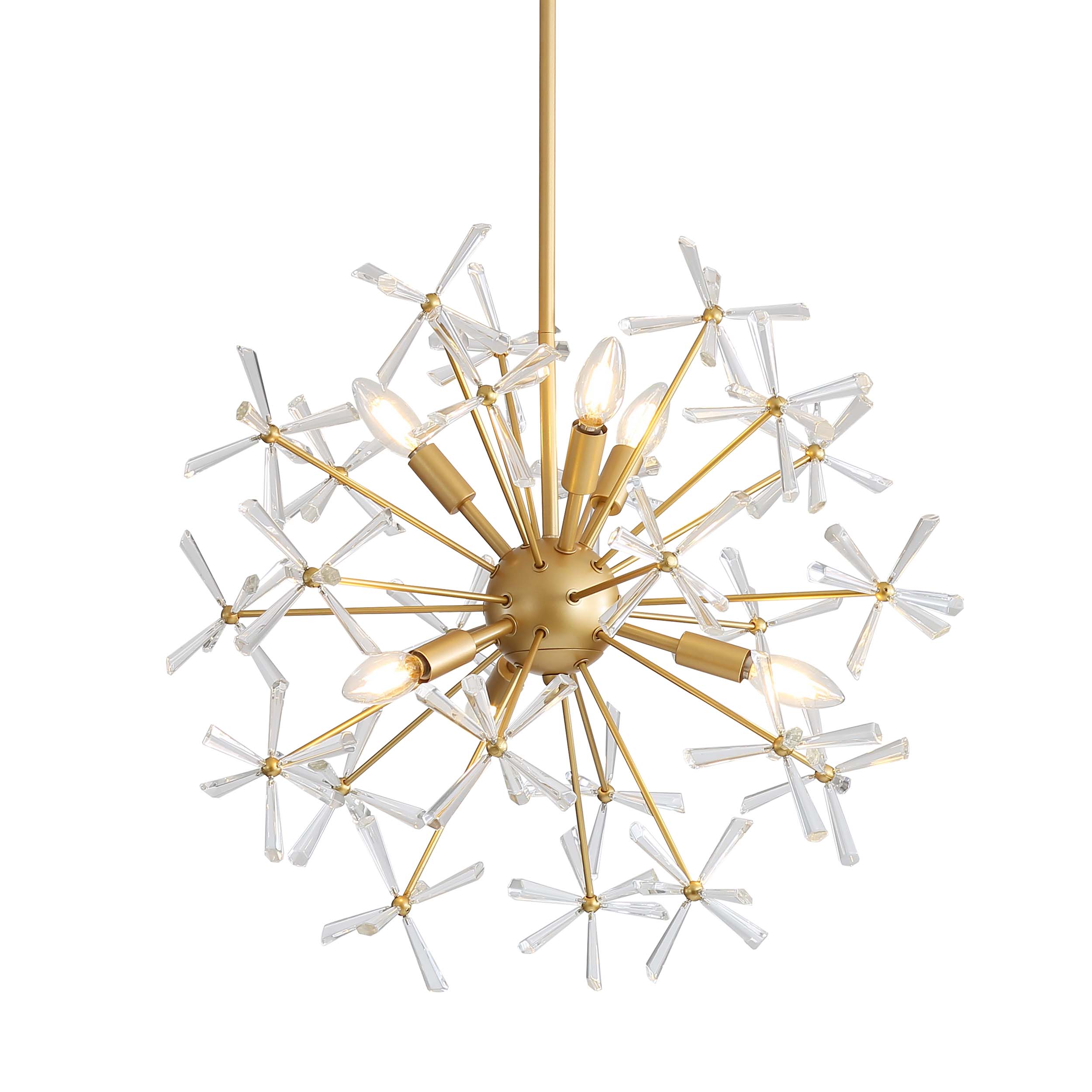 Dandelion 6-light Pendant in Matte Gold