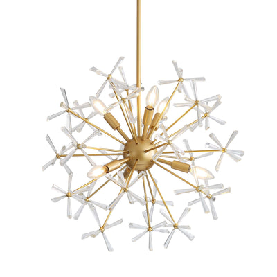 Dandelion 6-light Pendant in Matte Gold - Golden Lighting