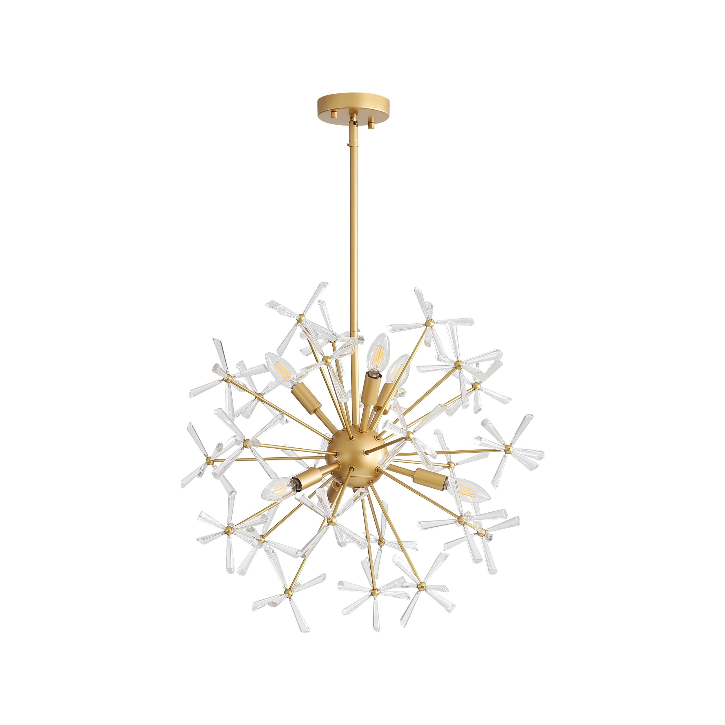 Dandelion 6-light Pendant in Matte Gold