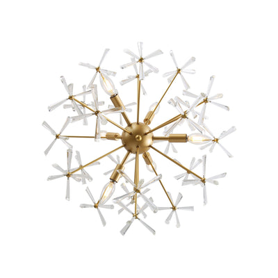 Dandelion 6-light Pendant in Matte Gold, alternate view - Golden Lighting