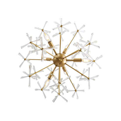 Dandelion 6-light Pendant in Matte Gold