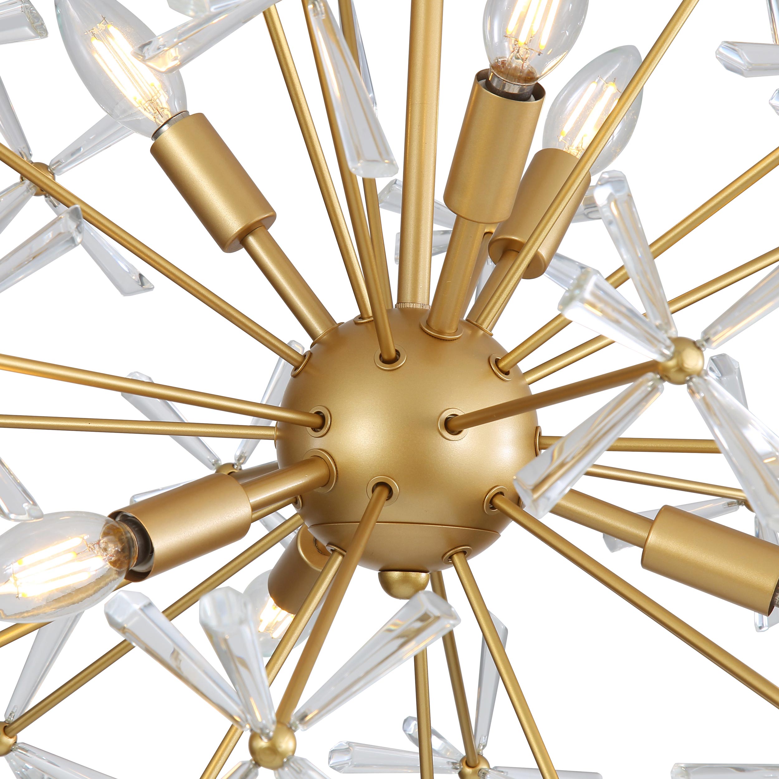 Dandelion 6-light Pendant in Matte Gold