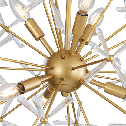 Dandelion 6-light Pendant in Matte Gold