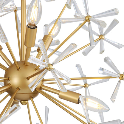 Dandelion 6-light Pendant in Matte Gold
