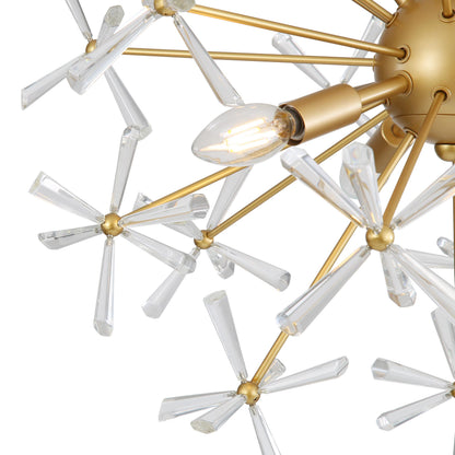 Dandelion 6-light Pendant in Matte Gold