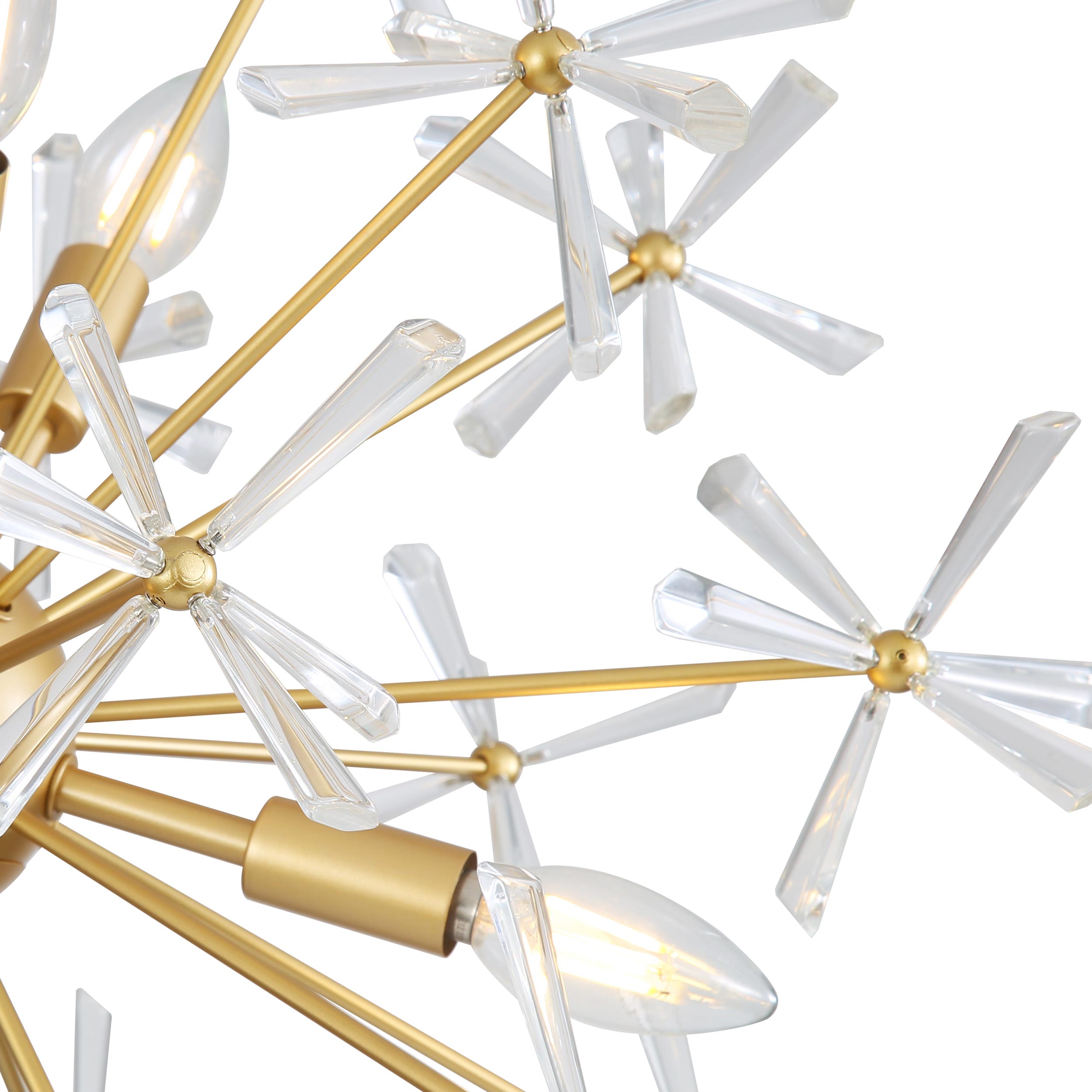 Dandelion 6-light Pendant in Matte Gold