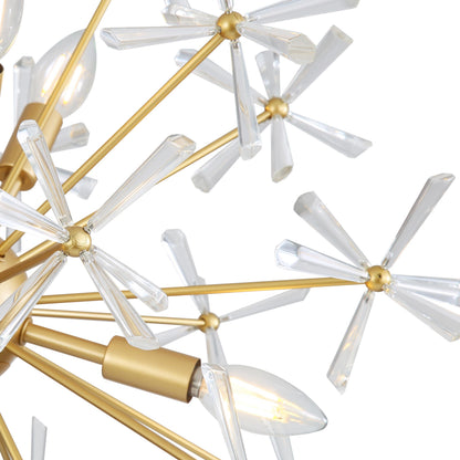 Dandelion 6-light Pendant in Matte Gold