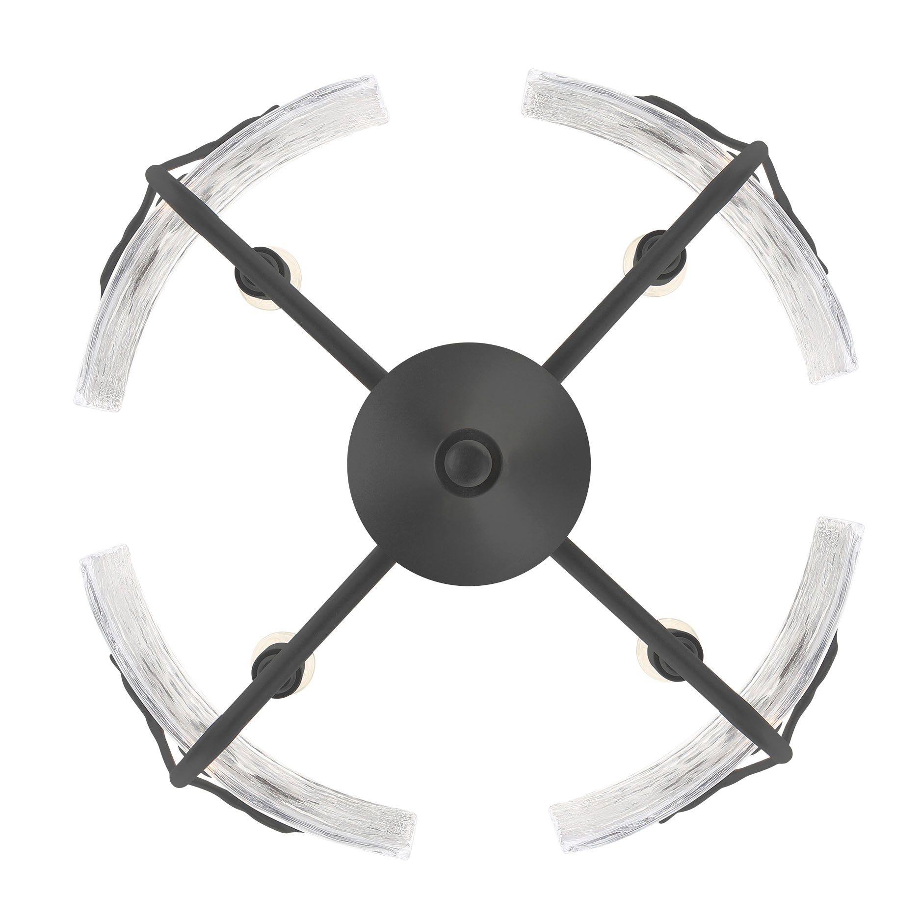 Bloem 4-light Pendant in Natural Black