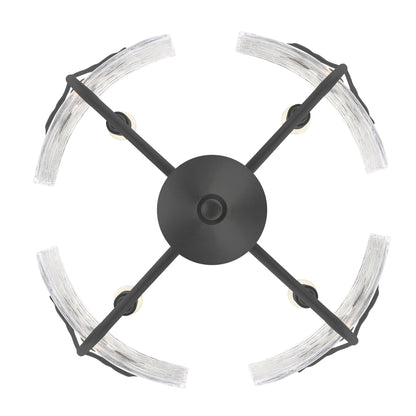 Bloem 4-light Pendant in Natural Black
