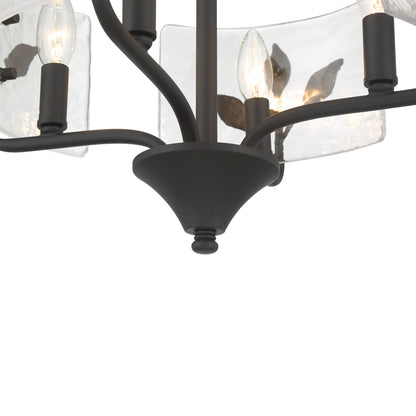 Bloem 4-light Pendant in Natural Black