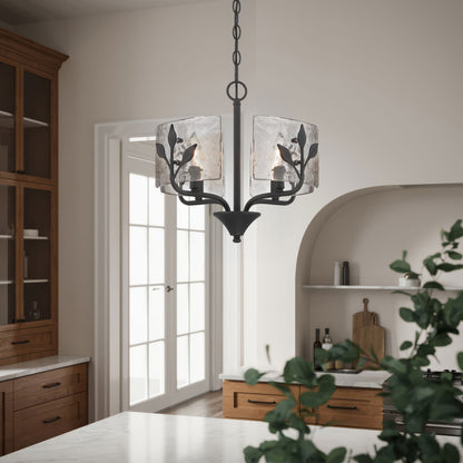 Bloem 4-light Pendant in Natural Black
