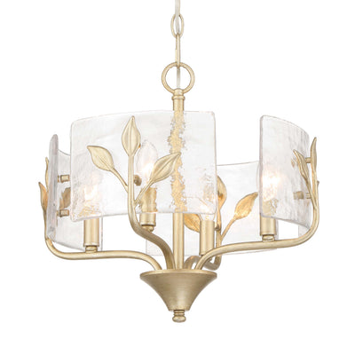 Bloem 4-light Pendant in White Gold - Golden Lighting
