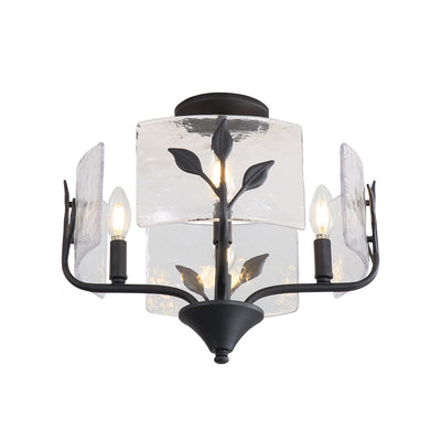 Bloem 4-light Semi-Flush Mount in Natural Black, alternate view - Golden Lighting