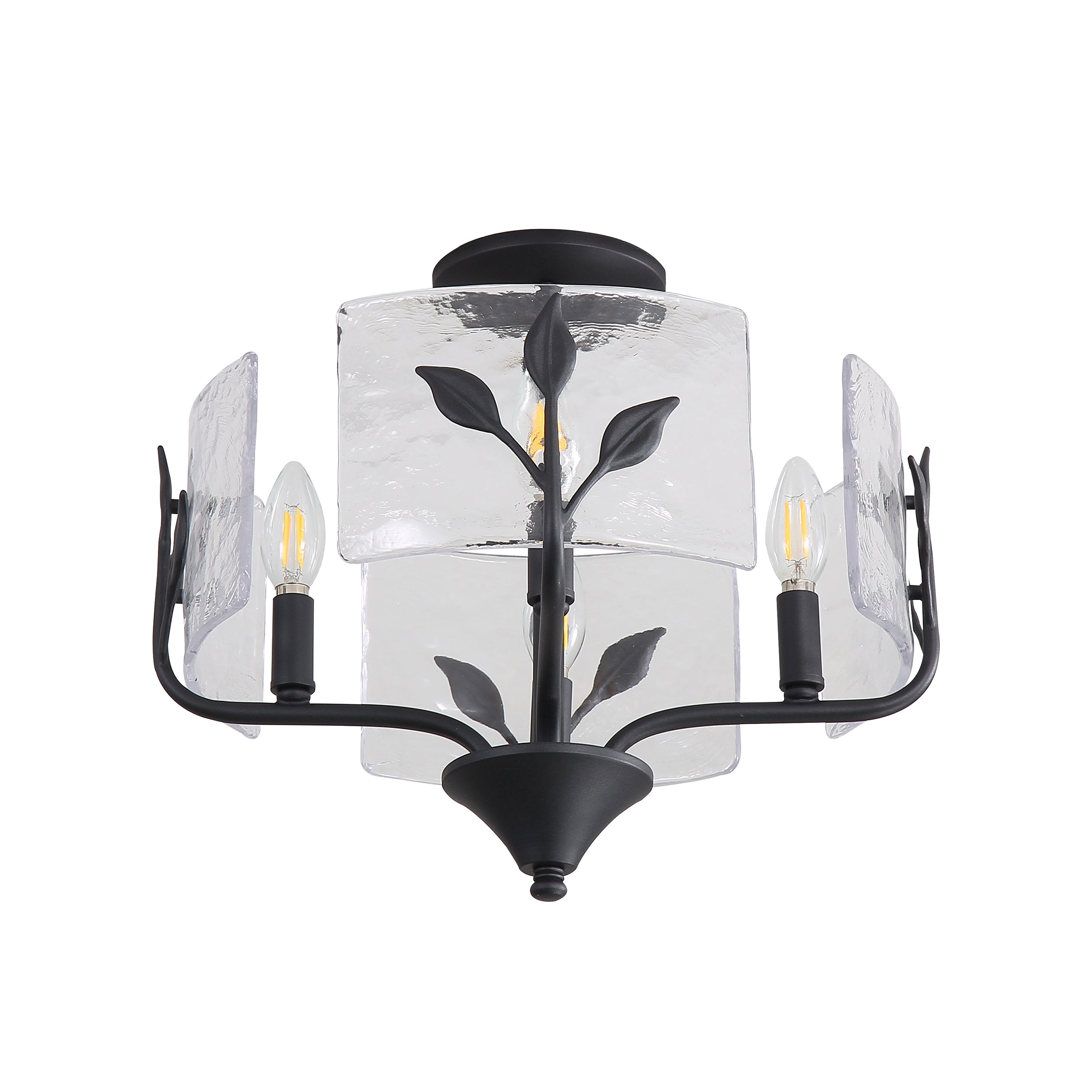 Bloem 4-light Semi-Flush Mount in Natural Black