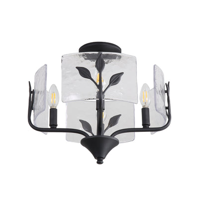 Bloem 4-light Semi-Flush Mount in Natural Black - Golden Lighting