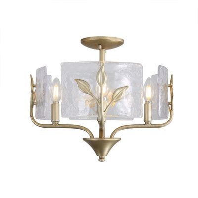 Bloem 4-light Semi-Flush Mount in White Gold - Golden Lighting