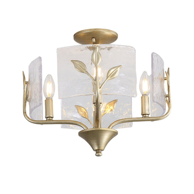 Bloem 4-light Semi-Flush Mount in White Gold, alternate view - Golden Lighting