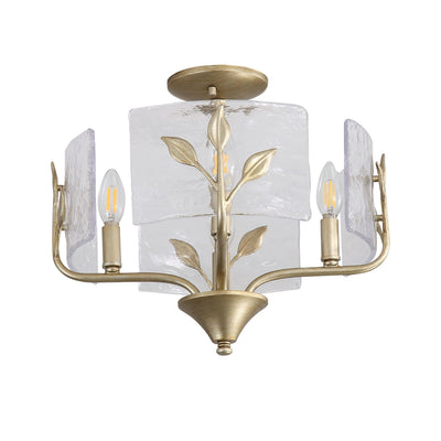 Bloem 4-light Semi-Flush Mount in White Gold - Golden Lighting