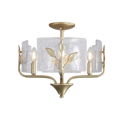 Wry Lighting Bloem 4-light Semi-Flush Mount in White Gold - - Golden Lighting