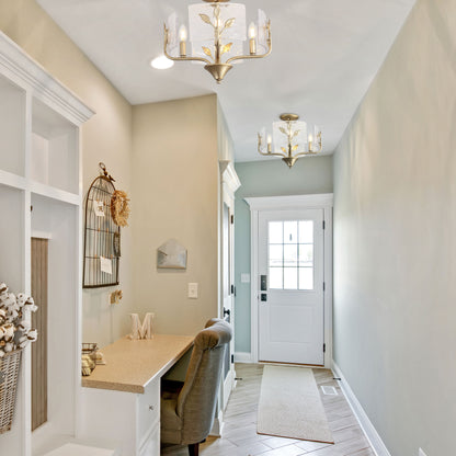 Wry Lighting Bloem 4-light Semi-Flush Mount in White Gold - Default Title - Golden Lighting