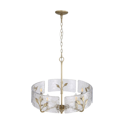 Bloem 5-light Pendant in White Gold, alternate view - Golden Lighting