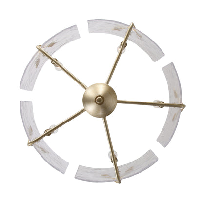 Bloem 5-light Pendant in White Gold