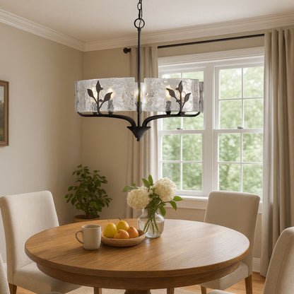 Wry Lighting Bloem 5-light Pendant in Natural Black - Default Title - Golden Lighting