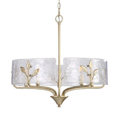Wry Lighting Bloem 5-light Pendant in White Gold - - Golden Lighting