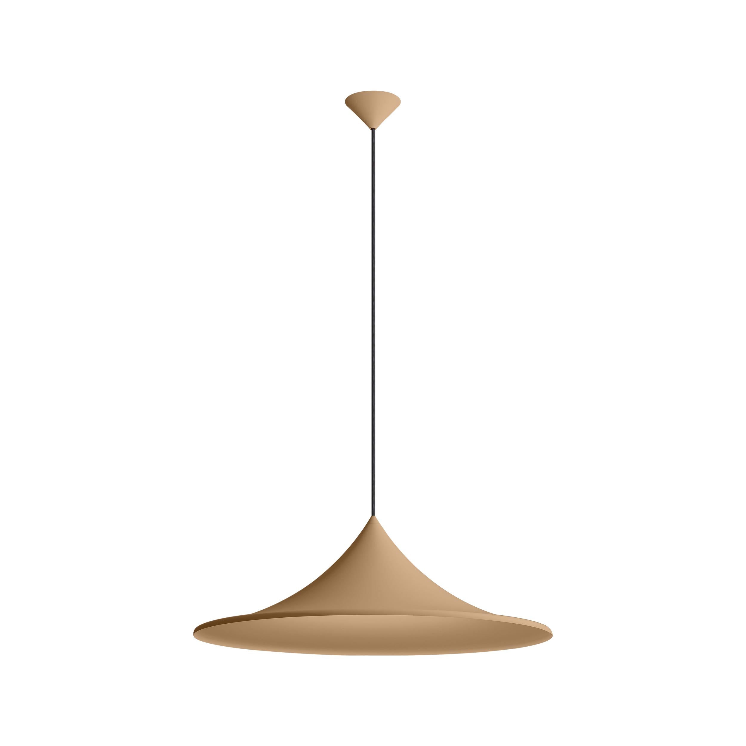 Golden Lighting Vistara 1-light 28in Pendant in Latte