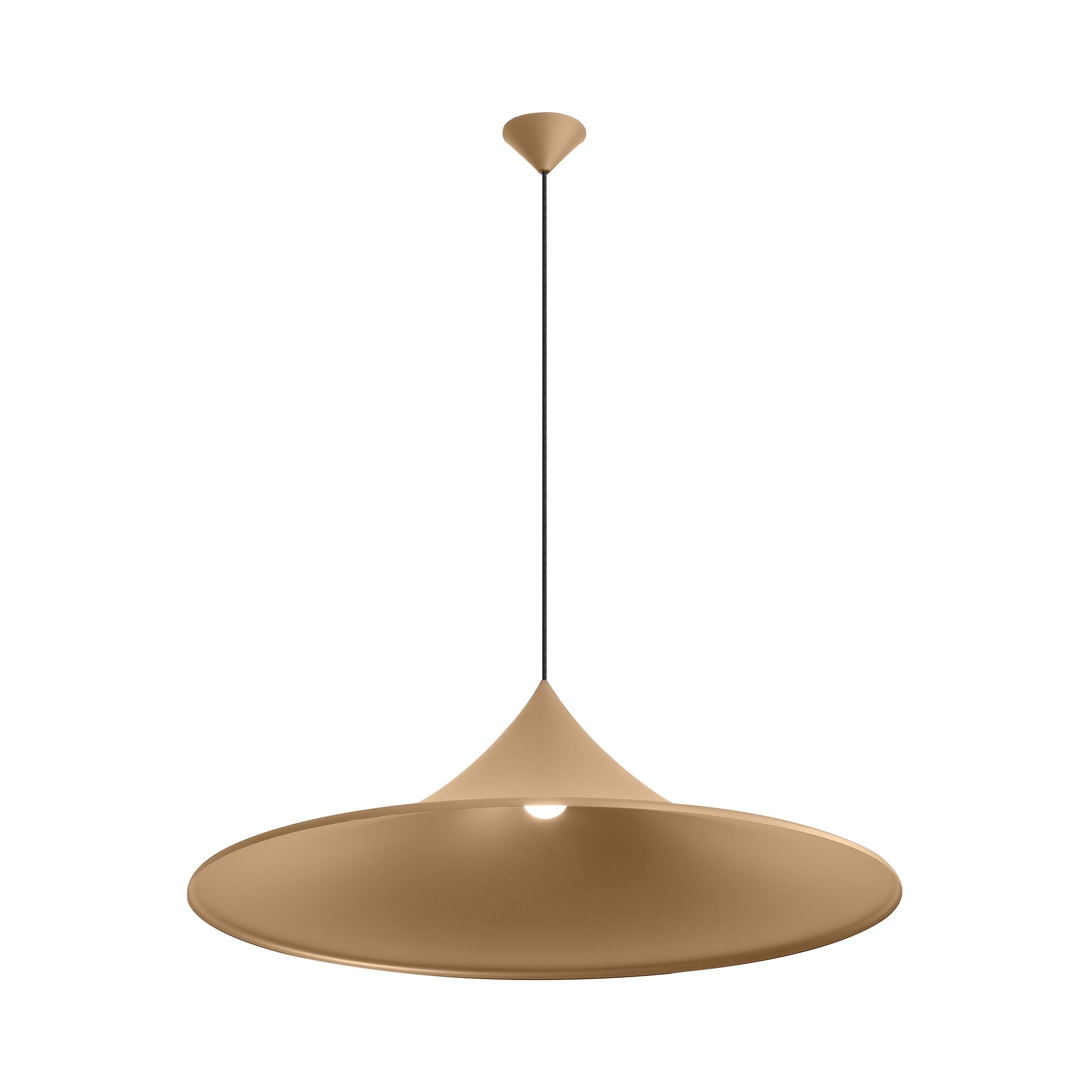 Golden Lighting Vistara 1-light 35in Pendant in Latte