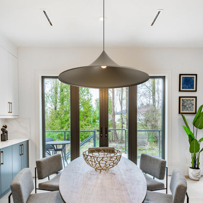 Golden Lighting Vistara 1-light 35in Pendant in Sand Black