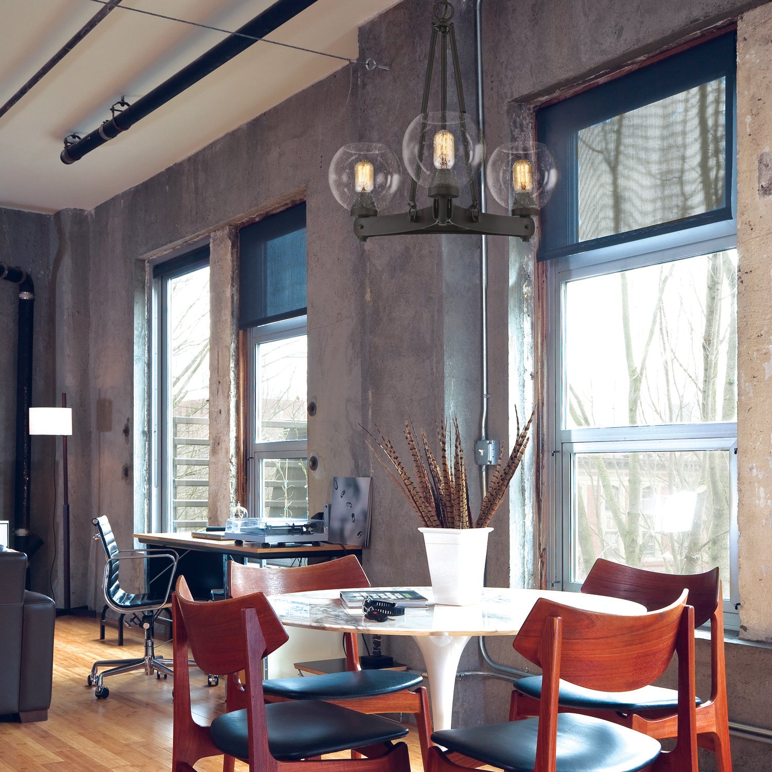 Golden Lighting Galveston 3-light Chandelier in Rubbed Bronze