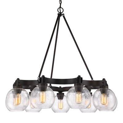 Golden Lighting Galveston 9-light Chandelier in Rubbed Bronze - - Golden Lighting