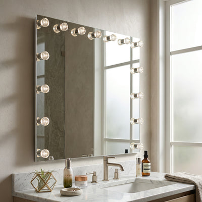 Starlight LED 48in Mirror with Glass Rose Diffusers