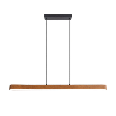 Silva Integrated LED Pendant in Walnut, alternate view - Golden Lighting