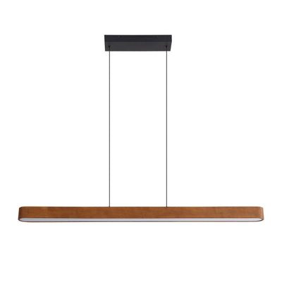 Silva Integrated LED Pendant in Walnut, alternate view - Golden Lighting