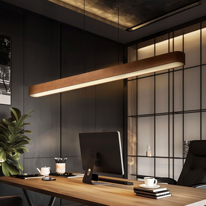 Silva Integrated LED Pendant in Walnut